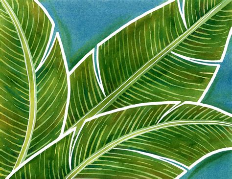 Banana Leaf Abstract Painting By Julie Senf Fine Art America