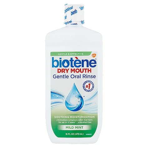 Biotène Dry Mouth Mild Mint Gentle Oral Rinse 16 Fl Oz