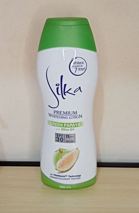 Silka Premium Whitening Lotion Green Papaya With Olive Oil Spf 30 200