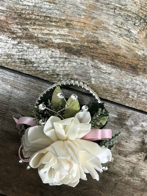 Womans Dahlia Wristlet Corsage Prom Corsage Mothers Corsage