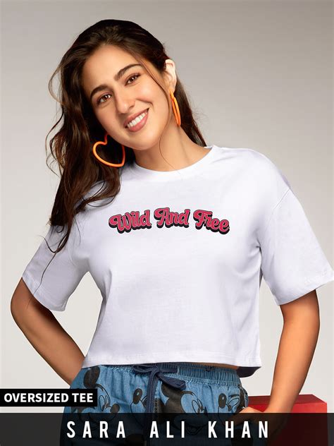 Buy Wild And Free Women Oversized Cropped T Shirts Online