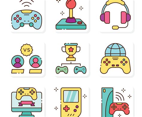 Game Online Icon Collection Vector Art And Graphics