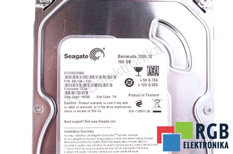 ST3160318AS 9SL13A-515 BARRACUDA 7200.12 HARD DISK DRIVE SEAGATE 160GB ...
