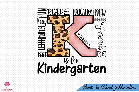 K Kindergarten Sublimation Graphic By Mimis Story · Creative Fabrica