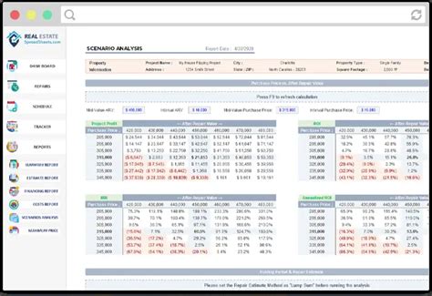 House Flipping Spreadsheet Real Estate Spreadsheets