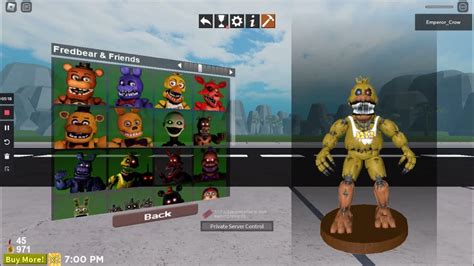 Roblox Tprr All Fnaf 4 Characters Youtube