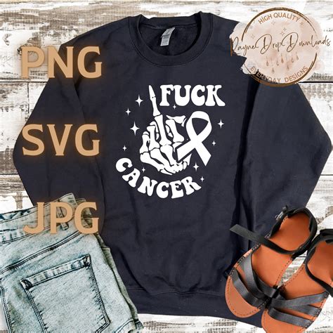 Fuck Cancer Skeleton Hand Middle Finger Svg Cancer Svg Fuck Cancer Cancer Sucks Png Cancer