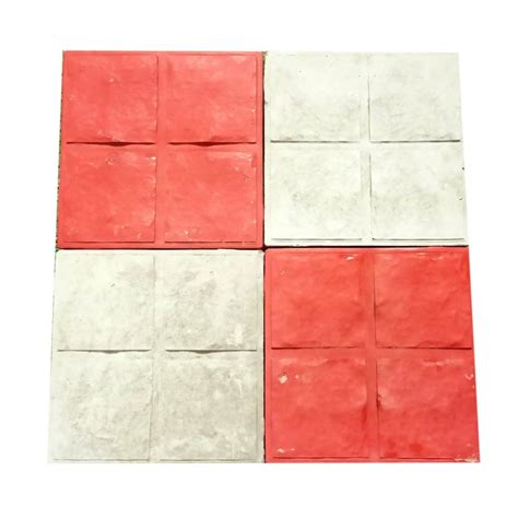 Red And White Color Coated Concrete Interlocking Tiles For Landscaping