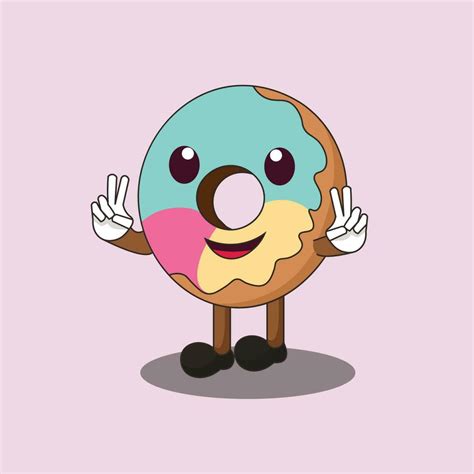 cute donut vector illustration 24339403 Vector Art at Vecteezy