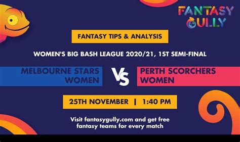 Ms W Vs Ps W Dream Prediction St Semi Final Fantasy Cricket Tips