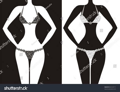 Vector Illustration Woman Bikini Underwear Floral Stock Vector Royalty Free