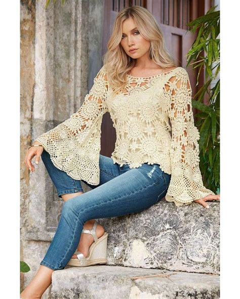 Crochet Bell Sleeve Top Pattern Free