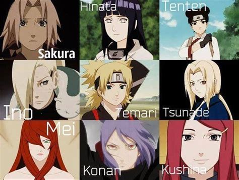 Naruto Female Characters Names