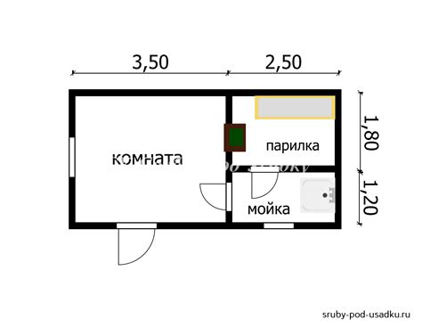 Проект бани 3 на 6