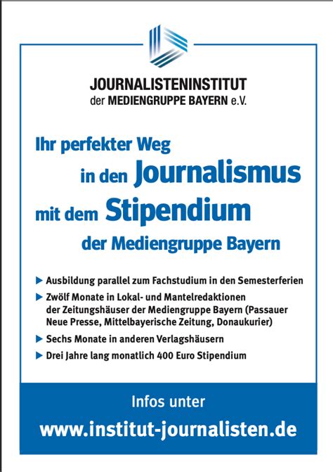 Jetzt Bewerben Fürs Journalismus Stipendium Der Mediengruppe Bayern