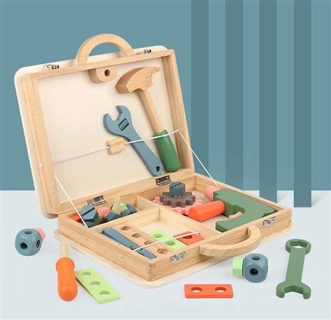 Wooden Diy Simulation Kit Role Play Toolbox Educational Toy China