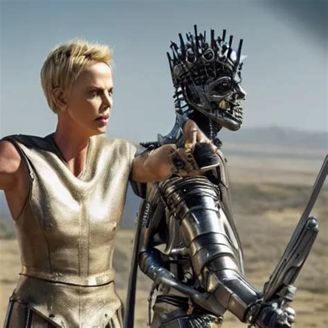 Charlize Theron As A Terminator Sent Back In Time To Stable Diffusion