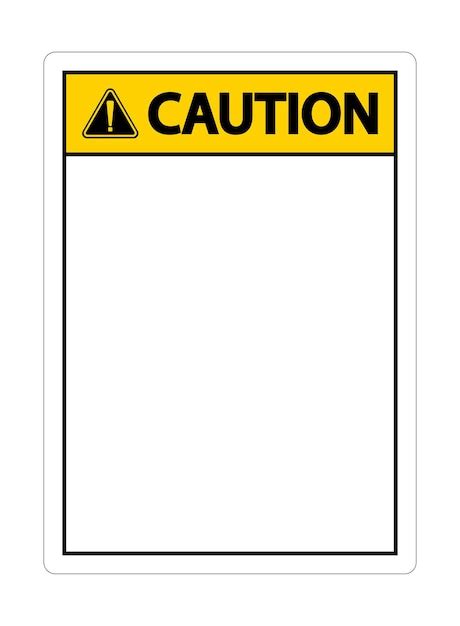 Blank Caution Sign Clipart