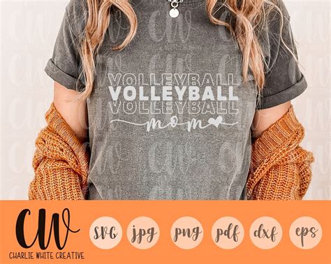 Volleyball Mom Svg Volleyball Svg Volleyball Cricut Cut File Commercial Use Svg Instant Download