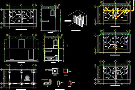 Banos Publicos En DWG 129 28 KB Librería CAD