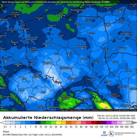 Pogoda długoterminowa Prognoza pogody na 16 dni na początku grudnia