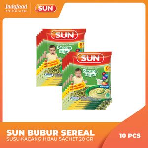 Promo SUN BUBUR SEREAL SUSU KACANG HIJAU SACHET 20 GR X 10 PCS RCG