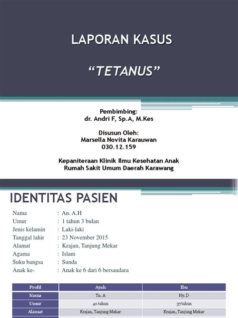 Laporan Kasus Tetanus Pdf