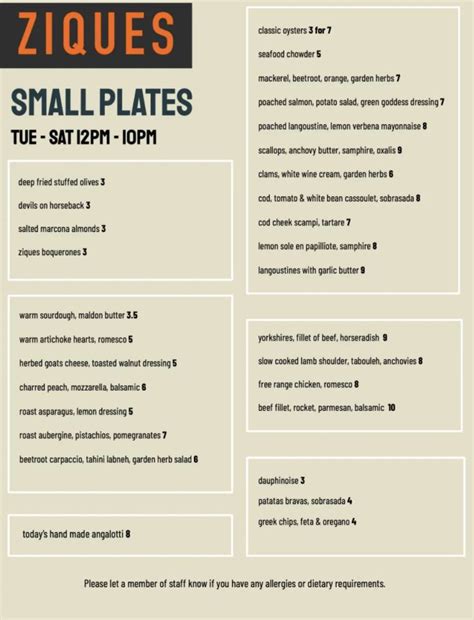 Small Plates Menu at Glasgow’s Zique’s - Glasgow Foodie - Glasgow Food Blog