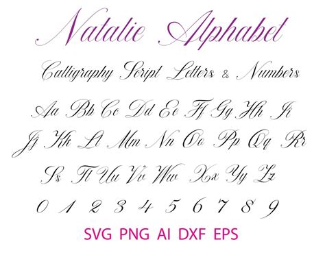 Calligraphy Font Svgscript Font Svgcalligraphy Font For Cricut