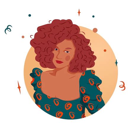 Gráfico Vectorial De Ilustración Plana De Linda Chica Latina Con Cabello Rubio Ondulado Hermosa