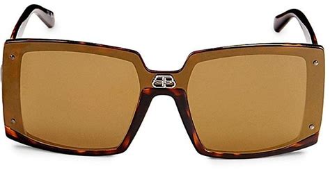 Balenciaga 60mm Square Sunglasses In Brown Lyst