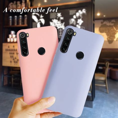 Capa De Silicone Macio Fina Em Várias Cores Lisas Para Celular Xiaomi