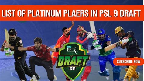 Hbl Psl Player Draft Psl All Teams Full And Final Squads Psl