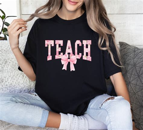 Coquette Teacher Pink Bow Shirt Teach Tshirt T For Girlie Teacher