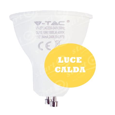 V Tac Pro Vt Lampadina Led Gu W Faretto Spotlight Chip Samsung