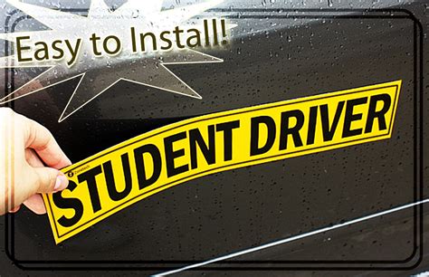 Zone Tech Student Driver Magnetic Sign Vehicle Reflective Car Magnet