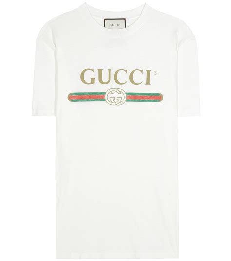 Gucci Printed Cotton T Shirt In White Lyst