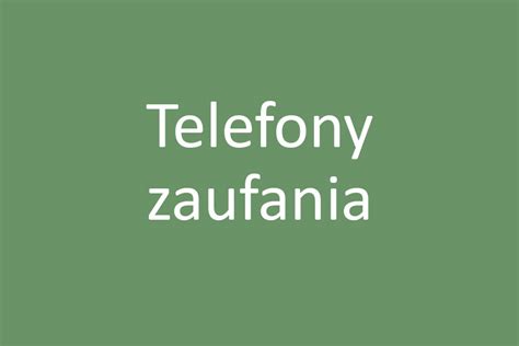 Telefony Zaufania Pomocowe Szko A Podstawowa Im Ireny Sendlerowej W