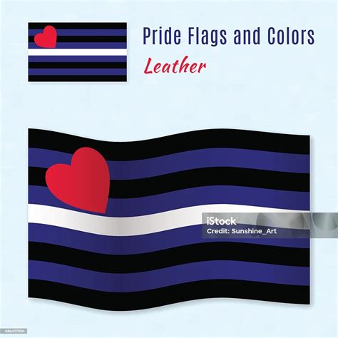 Leather Pride Flag With Correct Color Scheme Stock Illustration