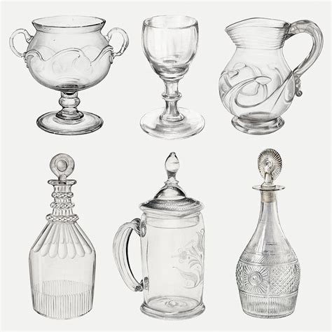 Antique Glassware Psd Design Element Premium Psd Rawpixel