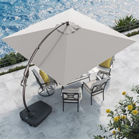 Grand Patio x Sunbrella 10 Ft Square Patio Umbrella Deluxe Curvy ...