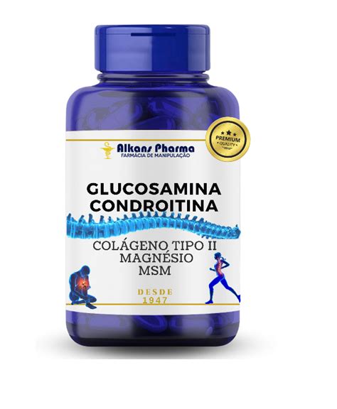 Compre Glucosamina Condroitina Msm Magnésio e Colágeno tipo II 480