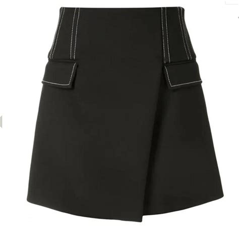 Dion Lee Black Frame Mini Skirt Size High Rise Depop