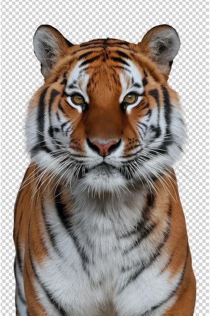 Un Tigre Est Repr Sent Sur Un Fond Transparent Psd Premium