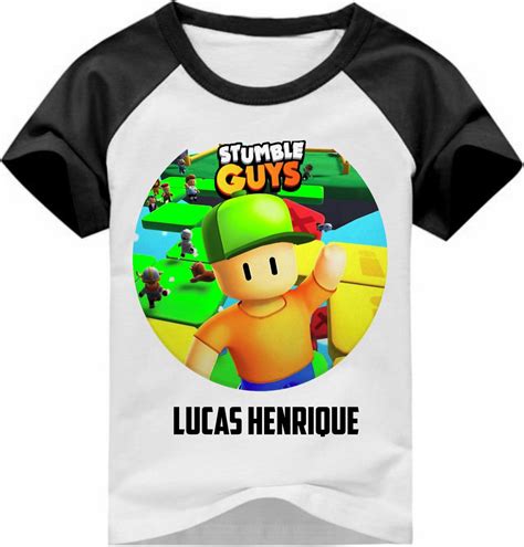 Camiseta Stumble Guys Jogo Personalizada Nome Elo