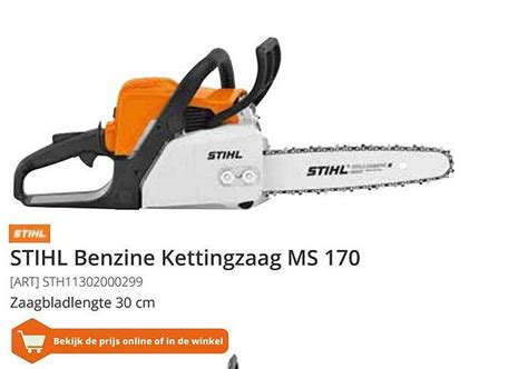 Stihl Benzine Kettingzaag Ms 170 Aanbieding Bij De Boer Drachten