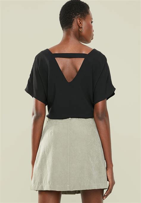 V Neck Basic Blouse Black Superbalist Blouses Superbalist