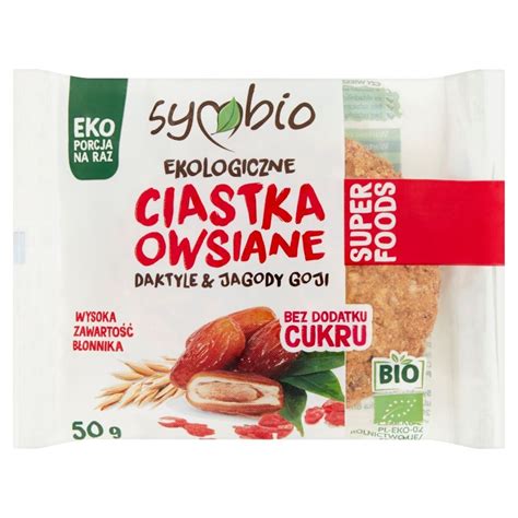 Symbio Ciastka Owsiane Ekologiczne Daktyle Jagody Goji 50 G Zakupy