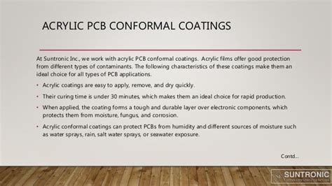 PCB Conformal Coating And Potting Services PPT