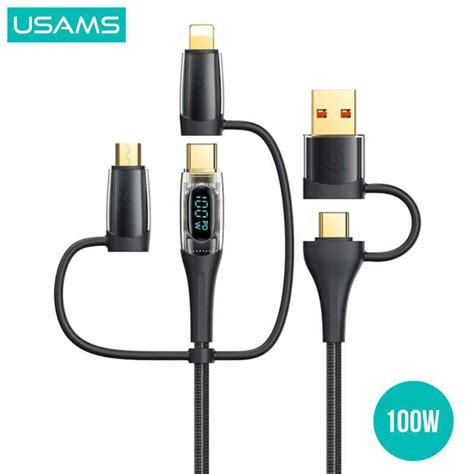 Promo Usams Shadow Series Kabel Data Fast Charging 100w 6in1 A C To C L